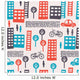 City Seamless Pattern Wall Decal