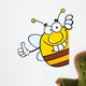 Cartoon Bee Around Corner Wall Decal