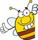 Cartoon Bee Around Corner Wall Decal