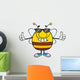 Smiling Pudgy Bee with Wall Decal