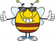 Smiling Pudgy Bee with Wall Decal