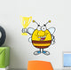 Cartoon Bee with Trophy Wall Decal