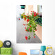 Windows with Flowers Wall Decal