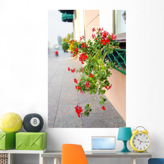 Windows with Flowers Wall Decal