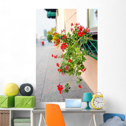 Windows with Flowers Wall Decal