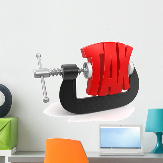 Tax Clamp Clipping Path Wall Decal