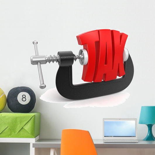 Tax Clamp Clipping Path Wall Decal
