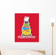 Birthday Card with Topsy-turvy Wall Decal