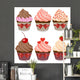 Cupcake Wall Decal Sticker Set Wall Decal