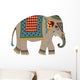 Indian Elephant Cartoon Wall Decal