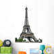 Eiffel Tower over White Wall Decal