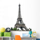 Eiffel Tower over White Wall Decal