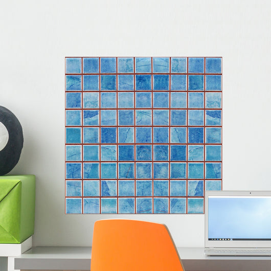 Blue Mosaic Decoration Tile Wall Decal