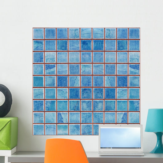 Blue Mosaic Decoration Tile Wall Decal