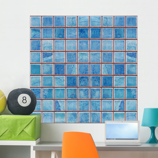 Blue Mosaic Decoration Tile Wall Decal