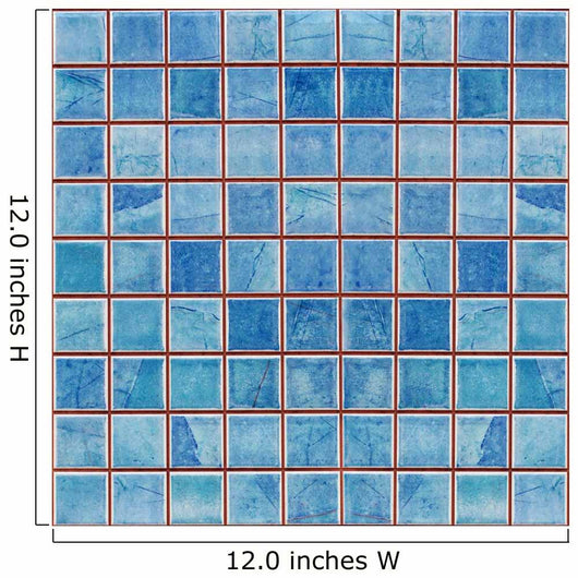 Blue Mosaic Decoration Tile Wall Decal