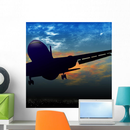 Jet Airplane Taking off Wall Decal