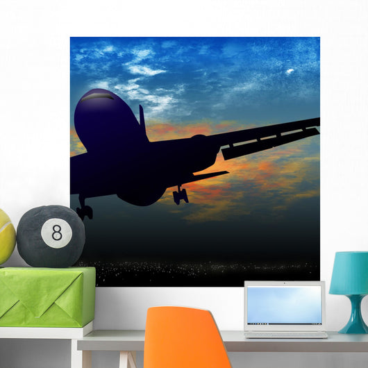 Jet Airplane Taking off Wall Decal