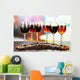 6 Liquor Glasses with Almonds Wall Decal