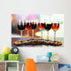 6 Liquor Glasses with Almonds Wall Decal