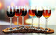 6 Liquor Glasses with Almonds Wall Decal