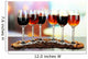 6 Liquor Glasses with Almonds Wall Decal