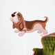 Cartoon Basset Hound Wall Decal
