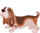 Cartoon Basset Hound Wall Decal