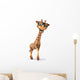 CG Giraffe Wearing Glasses Wall Decal