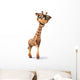 CG Giraffe Wearing Glasses Wall Decal