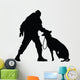 Police Dog Training Silhouette Wall Decal