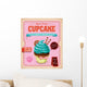 Vintage Blue Cupcake Poster Design Wall Decal