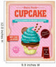 Vintage Blue Cupcake Poster Design Wall Decal