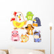 Cute Cartoon Animals Wall Decal Sticker Set Wall Decal