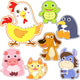 Cute Cartoon Animals Wall Decal Sticker Set Wall Decal
