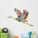 Stork Japanese Ornament Wall Decal