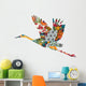 Stork Japanese Ornament Wall Decal
