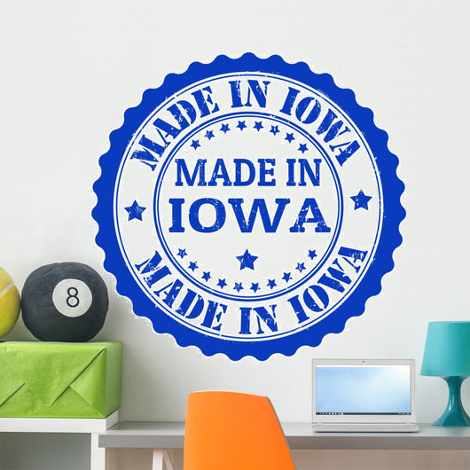 Made Iowa Stamp Wall Decal