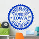 Made Iowa Stamp Wall Decal