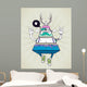 Triangle Hipster Bizarre Character Wall Decal