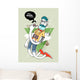 Hipster Graffiti Character - Outta Main Streams Wall Decal