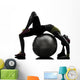 Supple Woman Exercising Fitness Wall Decal
