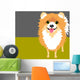 Illustration Happy Pomeranian Wall Decal