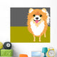 Illustration Happy Pomeranian Wall Decal