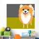 Illustration Happy Pomeranian Wall Decal