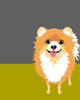 Illustration Happy Pomeranian Wall Decal