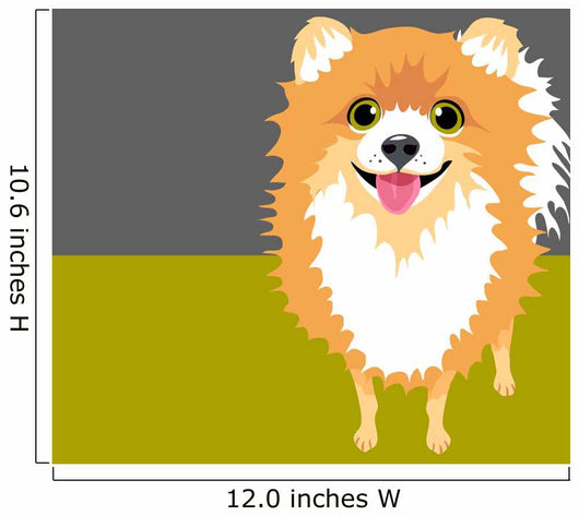 Illustration Happy Pomeranian Wall Decal