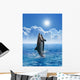 Dolphins Doing a Tail Stand Wall Decal