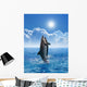 Dolphins Doing a Tail Stand Wall Decal