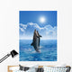 Dolphins Doing a Tail Stand Wall Decal